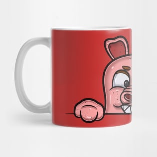 Pig Cartoon With Evil Face Expression Mug